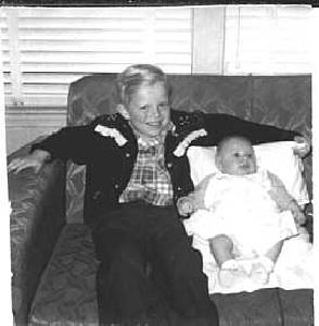 Daddy and Larry in 1953, Corpus Christi, TX